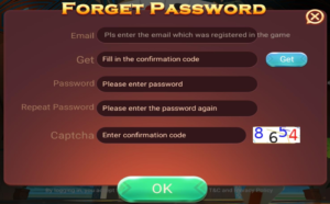 Flying Chess forgot password screen