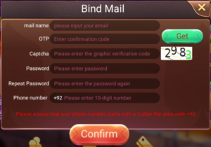 Card Rummy bind account screen